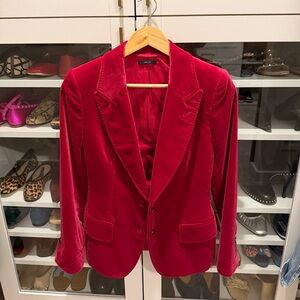 Tom Ford Women's Red/Pink Velvet Blazer